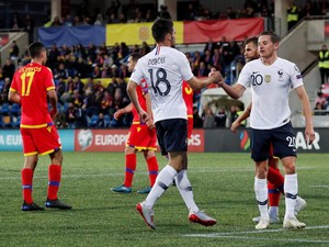 Hasil Kualifikasi Piala Eropa 2020: Prancis Bekap Andorra 4-0