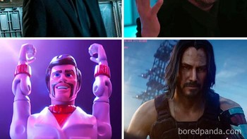 Tahun ini bagaikan milik Keanu Reeves lewat penampilannya di film Always Be My Maybe, sampai game Cyberpunk 2077. (Foto: Boredpanda.com)