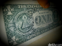 The Eye of Providence pada 1 Dolar AS. (Danu Damarjati/detik.com)