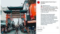Akun wisata @shanghai.explore jadi viral di Instragram karena mengira tempat ini ada di Shanghai, China. Padahal ini adalah Kampung Ketandan di Yogyakarta (shanghai.explore/Instagram)