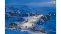 Weimin Chu jadi pemenang utama dan juara satu dalam kategori Cities. Fotonya berjudul Greenlandic Winter menampilkan warna-warni di desa nelayan Upernavik, di barat laut Greenland yang tertutup salju (Chu Weimin/National Geographic/CNN)