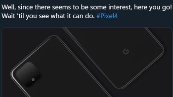 Google, melalui akun Twitter @madebygoogle, seakan memberikan konfirmasi mengenai desain bagian belakang dari Pixel 4. Foto: Istimewa