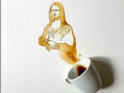 Unik! Tumpahan Kopi Jadi Seni Lukis Mengagumkan
