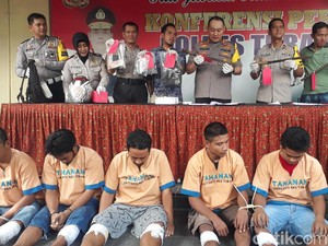 Tujuh Pelaku Kejahatan di Tuban Tertangkap dan Dihadiahi Timah Panas
