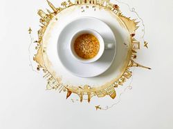 Unik! Tumpahan Kopi Jadi Seni Lukis Mengagumkan