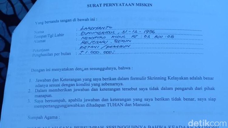 Bunyi Sumpah Siap Dikutuk Tuhan Jika Bohong Saat Urus SKTM di Gunungkidul Bunyi Sumpah Siap Dikutuk Tuhan Jika Bohong Saat Urus SKTM di Gunungkidul
