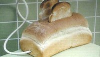  Roti bentuk pemanggang roti ini terlihat unik dan menarik. Apalagi ditambah dengan roti panggang yang keluar di atasnya. Foto: Istimewa
