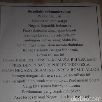 Polisi: Pembuat Surat 'Sensen Presiden Indonesia' Tak Gangguan Jiwa