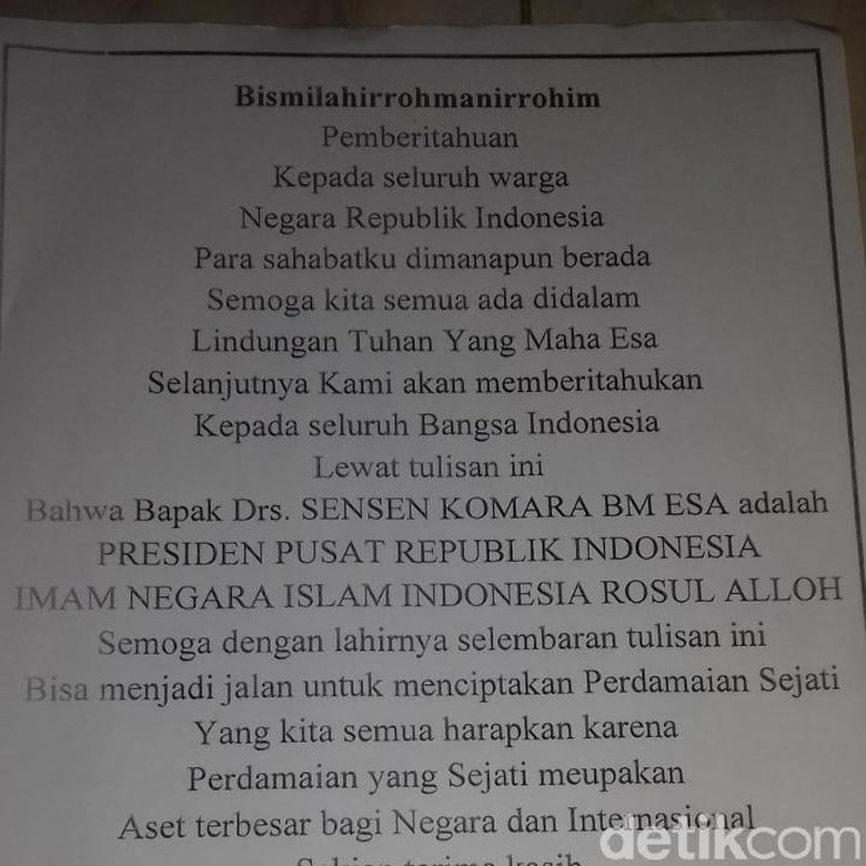 Pembuat Surat Sensen Presiden Indonesia Jadi Tersangka Makar Pembuat Surat Sensen Presiden Indonesia Jadi Tersangka Makar