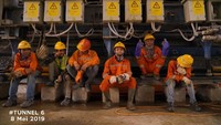 Penampakan para pekerja terowongan kereta cepat Jakarta-Bandung. Foto: Dok. KCIC