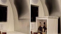 Selain itu juga tersedia bar kecil yang dilengkapi dengan lemari pendingin tersembunyi, jadi jika ingin minum anggur atau minuman keras lain, penumpang bisa menekan sebuah tombol rahasia. Istimewa/Inhabitat.