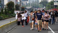 Sejumlah WNA juga memeriahkan car free day di kawasan Sudirman-Thamrin.