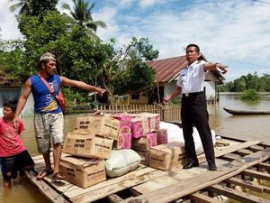Korban Banjir di Konawe Dapat Bantuan