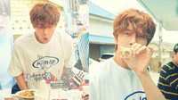 Berulang tahun. Hae Jin diberi cookies bergambar wajah tampannya. Foto: Istimewa