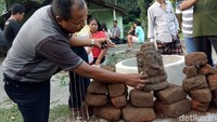 Arca Ganesha ditemukan di Dusun Kewagean, Desa Krenceng, Kecamatan Kepung, Kabupaten Kediri, Sabtu (15/6/2019) sore.