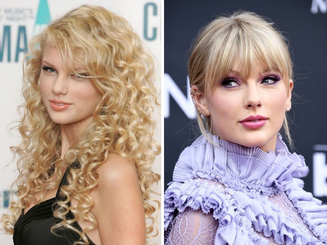 Penyanyi lain yang makin tua makin cantik adalah Taylor Swift. Dulu, ia terlihat manis dan lugu dengan rambut keritingnya. Kini penampilannya lebih menarik dengan makeup, tata rambut, gaun yang lebih maksimal dari pertama kali debut. Foto: Getty Images
