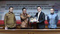 Proyek pengolahan air laut yang akan dilakukan oleh anak usaha Krakatau Steel, PT Krakatau Tirta Industri dan PT Chandra Asri Petrochemical Tbk ini akan menjadi salah satu sarana pengolahan air laut terbesar di Indonesia. Foto: dok. Krakatau Steel