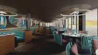 Kapal ini memiliki lebih dari 20 restoran dan ruang tato juga salon tindik yang dijuluki Squid Ink (Virgin Voyages/CNN) 