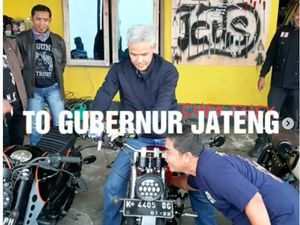 Ganjar Pranowo Beli Motor Custom Scrambler