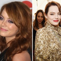 Penampilan Emma Stone di awal karier tidaklah jelek namun belum terlalu terpoles. Kini ia selalu tampil mengagumkan ketika tampil di acara karpet merah. Foto: Getty Images