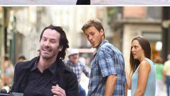 Aksi Keanu Reeves nan kocak. (Foto: Boredpanda)