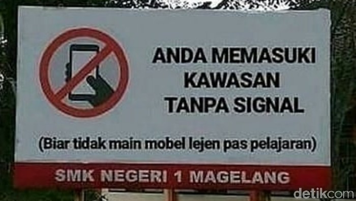 Viral Papan Larangan Main Mobel Lejen di Magelang, Ternyata Ini Faktanya