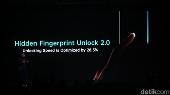Oppo Reno membawa sidik jari di bawah layar. Foto: Rifkianto Nugroho/detikINET