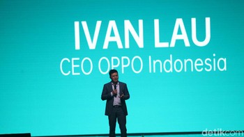 CEO Oppo Indonesia Ivan Lau membuka acara peluncuran. Foto: Rifkianto Nugroho/detikINET