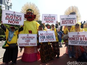 Bawa Ondel-ondel, Massa Kawal Sidang Sengketa Pilpres 2019