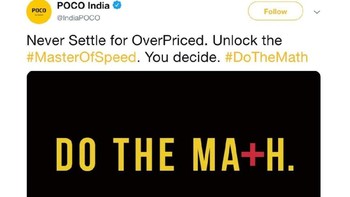 Lini Pocophone dari Xiaomi pun tidak ketinggalan meledek OnePlus, salah satunya lewat simbol +. (Foto: dok. GadgetsNow)