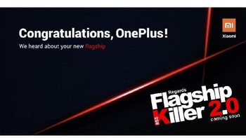 Ucapan selamat bernuansa ledekan dari Xiaomi ke OnePlus setelah OnePlus 7 Pro rilis. Kalimatnya menyindir tagline yang dulu lazim dipakai OnePlus buat produknya. (Foto: dok. GadgetsNow)