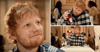 Tampil Sebagai Bintang Iklan Saus Tomat, Ed Sheeran Gebrak Tradisi Makan di Restoran 