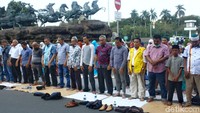 Aksi damai yang digelar di kawasan Patung Kuda tersebut digelar untuk mengawal sidang sengketa Pilpres 2019 yang digelar di Mahkamah Konstitusi (MK).