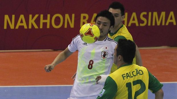 Pelatih Timnas Futsal Indonesia U-20 saat masih menjadi pemain Timnas Futsal Jepang. (