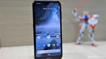 Nokia 4.2 mengusung 5,7 inch dengan resolusi 720p. Foto: Adi Fida Rahman/detikINET