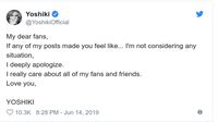 Diprotes Netizen Karena Makan Bareng Jackie Chan, Drummer 'X Japan' Minta Maaf