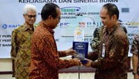 Keenam Kerjasama dan Sinergi yang ditandatangani langsung di hadapan Deputi Menteri BUMN Bidang Pertambangan Industri Strategis dan Media (PISM) Fajar Harry Sampurno itu diharapkan dapat mengoptimalkan sumber daya yang dimiliki masing-masing pihak dalam rangka sinergi perusahaan. Foto: dok. INUKI