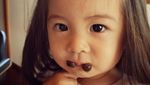 Gemasnya! Gaya Makan Baby Chanco, Bayi yang Viral karena Rambut Super Tebal