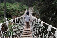 Jembatan goyang (Wisma Putra/detikcom)