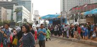 Jalan Arah HI Ditutup, Warga Mulai Datangi Lokasi Perayaan HUT DKI