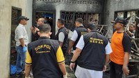 Polisi menjelaskan kondisi pabrik mancis yang terbakar itu merupakan sebuah rumah. Antara Foto/HO/SP/aww.