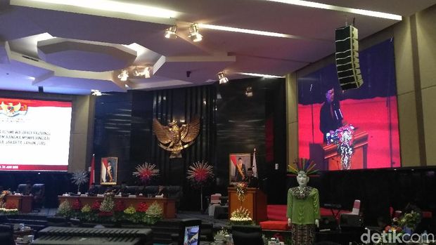 Rapat paripurna DPRD DKI dalam rangka HUT ke-492 DKI Jakarta, Sabtu (22/6/2019)