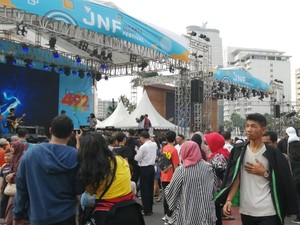 Jalan Arah HI Ditutup, Warga Mulai Datangi Lokasi Perayaan HUT DKI