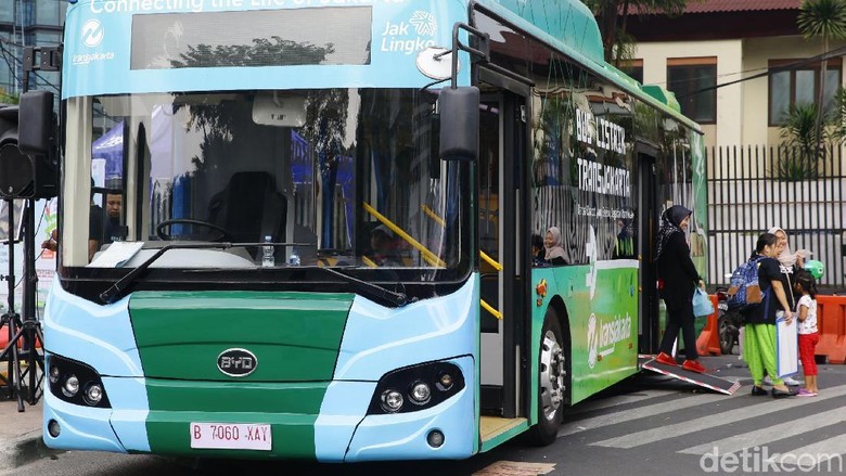 Bus listrik TransJakarta Foto: Grandyos Zafna Bus listrik TransJakarta Foto: Grandyos Zafna