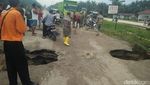 Amblas! Begini Penampakan Jalan Nasional Lintas Utara Riau