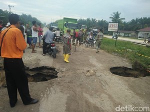 Ini Titik Jalan Nasional yang Rusak di Kabupaten Kampar Riau
