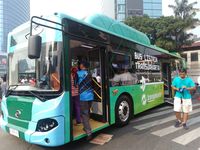 Bus listrik TransJakarta. 