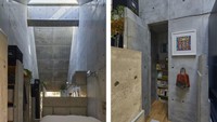 Bagian atap rumah juga didesain terbuka dengan dinding pembatas yang pendek sehingga memungkinkan cahaya serta udara masuk ke bagian rumah. Istimewa/Inhabitat/Koji Fujii Nacasa and Partners.