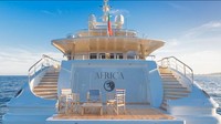 Kapal Africa I ini memiliki panjang sekitar 47 meter dan mampu menampung hingga 12 orang penumpang. (yachtcharterfleet.com)