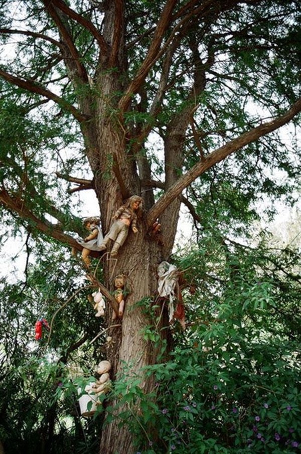 Datang ke sini, pengunjung langsung disambut beragam boneka di penjuru pulau. (Foto: Dok. www.isladelasmunecas.com) Datang ke sini, pengunjung langsung disambut beragam boneka di penjuru pulau. (Foto: Dok. www.isladelasmunecas.com)